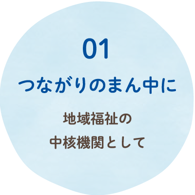01 つながりの真ん中に地域福祉の中核機関として