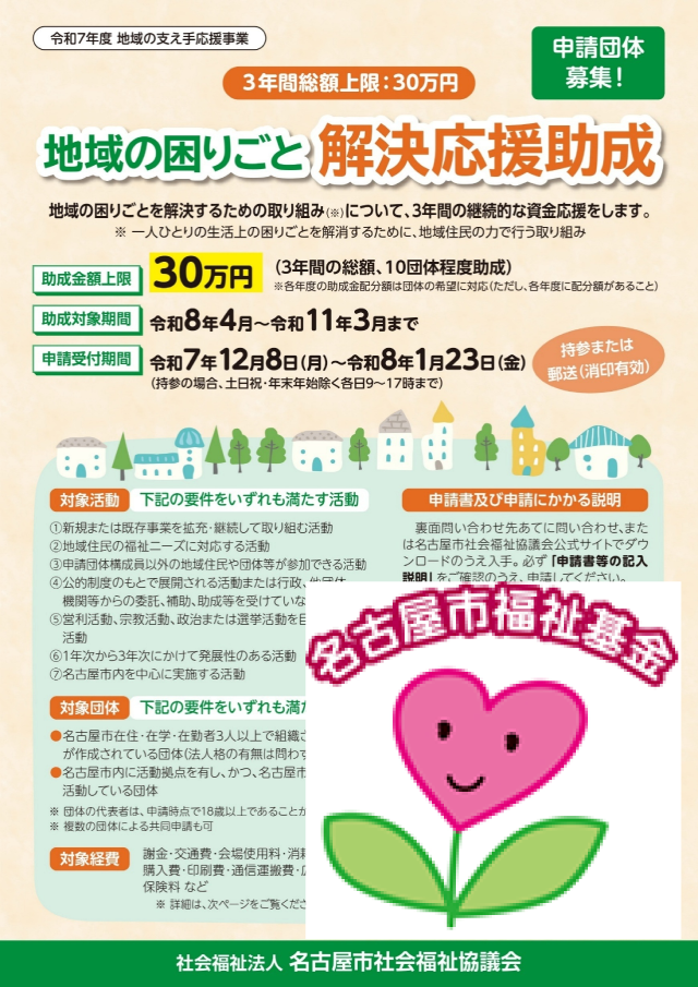 地域の支え手応援事業のチラシ画像