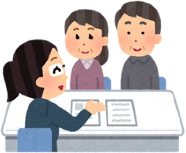 生活相談、法律相談など相談事業の人物イラストイメージ画像