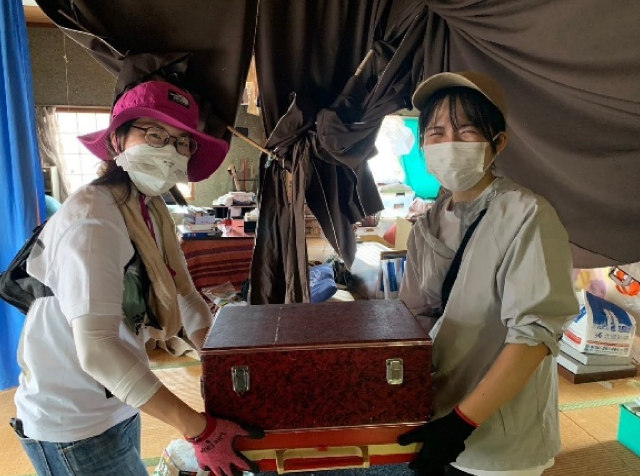 災害ボランティア活動の様子の写真