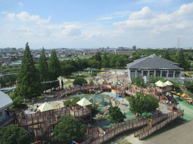 大型木製遊具の写真